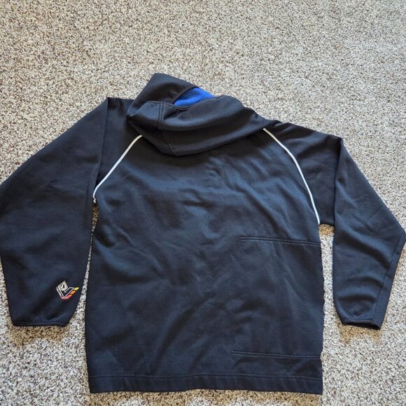 Y2K Volcom V-Line Mens 1/4 Zip Hoodie Size Med Black Surf Skate Grunge Vintage - Picture 8 of 8